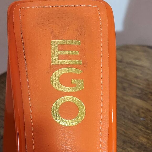 Ego Orange Open-Toe Heels Size 7 Ego Modern Orange Heels - Picture 8 of 10